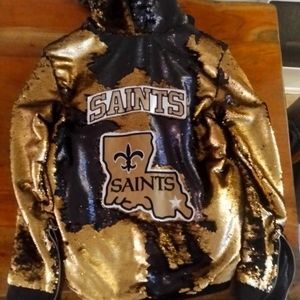 One of a kind New Orleans Saints sequined jacket
